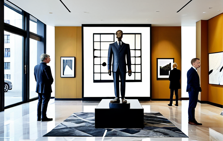 **Prompt:** "A modern art hotel lobby, featuring abstract paintings and minimalist sculptures, professional photography, high quality, perfect anatomy, correct proportions, natural pose, fully clothed guests admiring the art, appropriate content, safe for work, professional, modest decor, family-friendly."